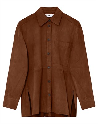 Andreas Light Suede Hemd - Caramel Cafe